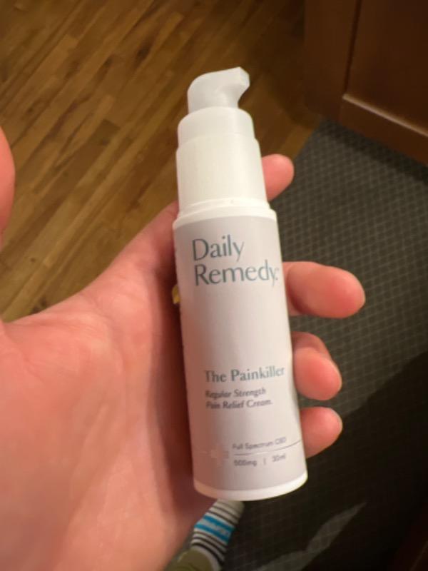 Daily Remedy - 500mg The Pain Killer Regular Strength Pain Relief CBD Cream - Customer Photo From Emilie Larue