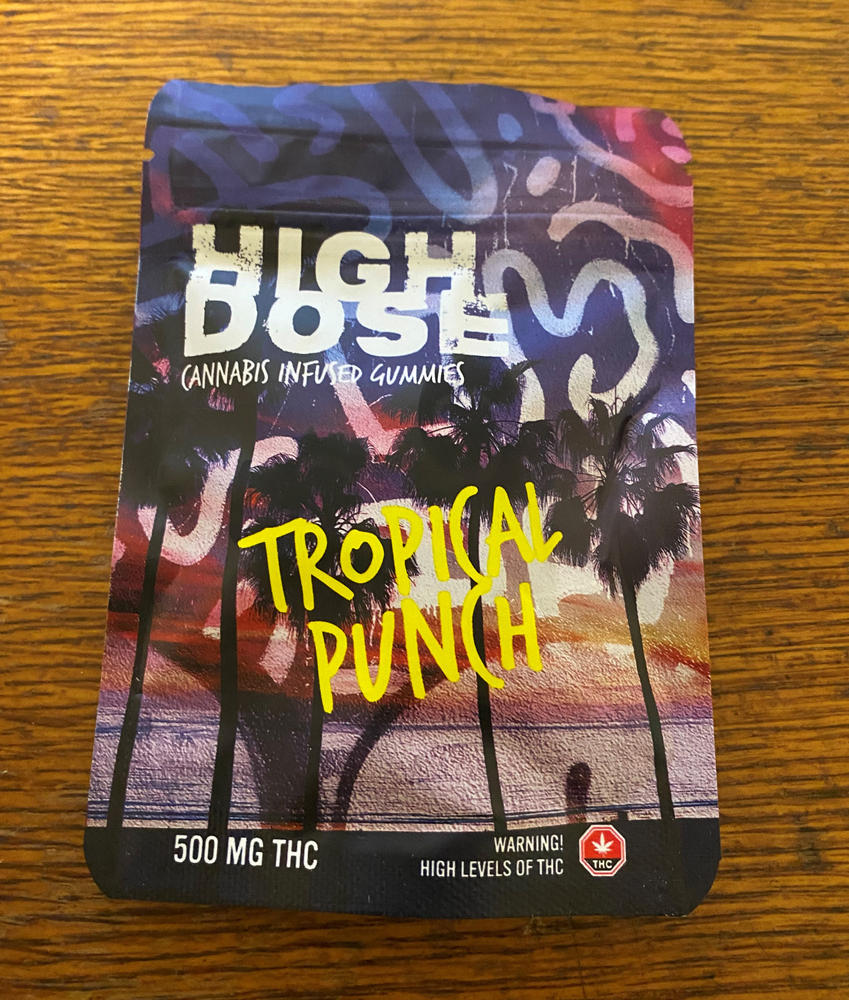 High Dose 500mg THC Gummy - Tropical Punch - Customer Photo From David Cameron