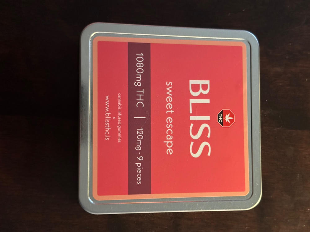 Bliss Edibles 1080mg THC - Sweet Escape - Customer Photo From Chase Fegan
