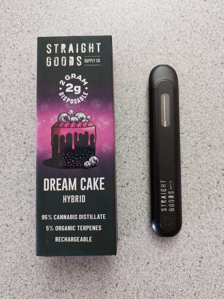 Straight Goods Supply Co. 2 Gram Disposable Vapes – Dream Cake (Hybrid) THC Distillate - Customer Photo From Melissa Foley