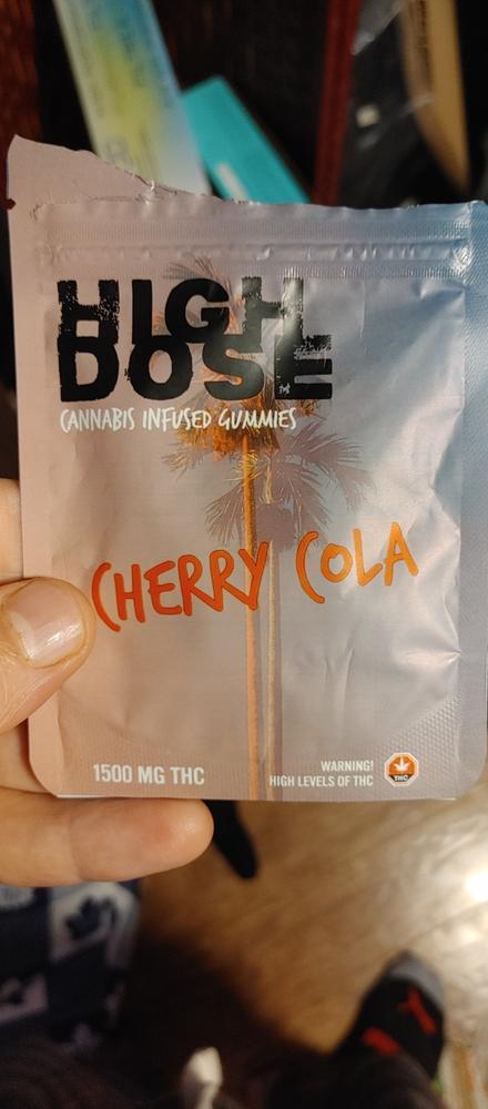 High Dose 1500mg THC Gummy - Cherry Cola - Customer Photo From Dave Ferguson
