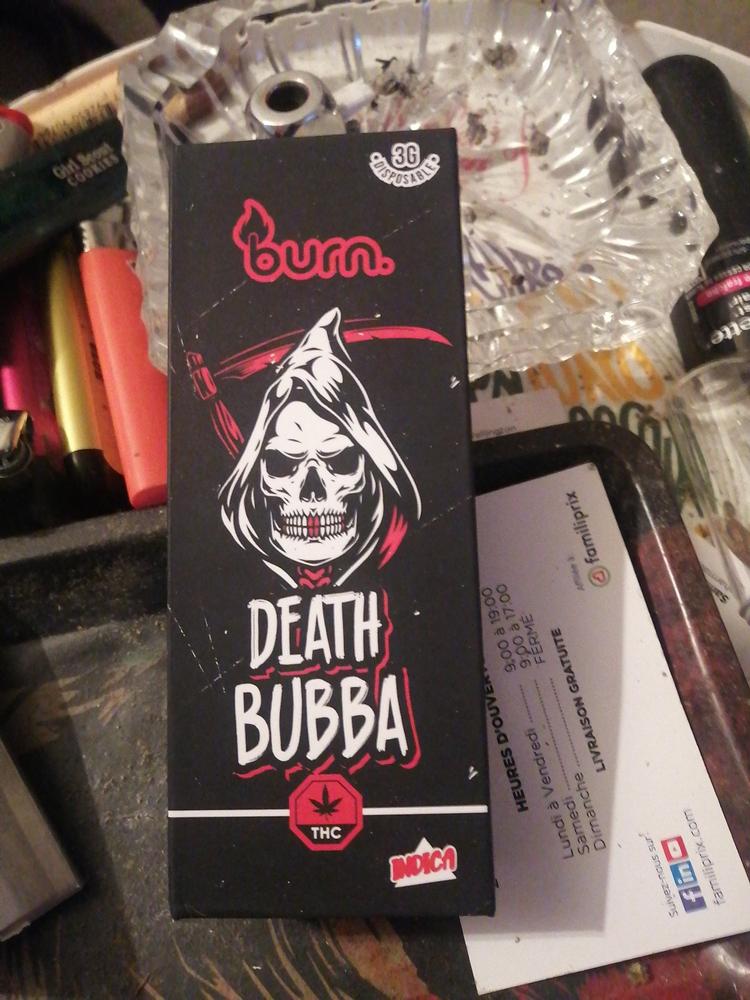 Burn 3mL Disposable Vapes – Death Bubba THC Distillate - Customer Photo From Natalie King