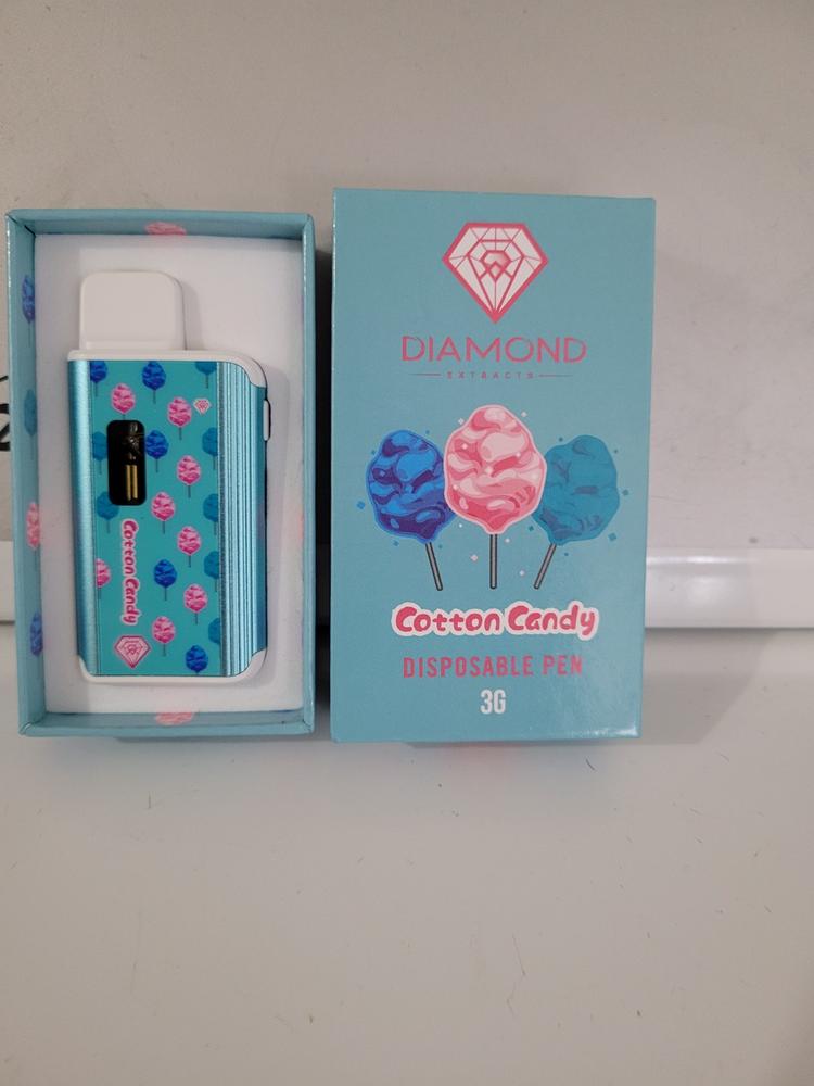 Diamond Concentrates Disposable 3 GRAM Vape Pen – Cotton Candy THC Distillate - Customer Photo From Regis Rodney