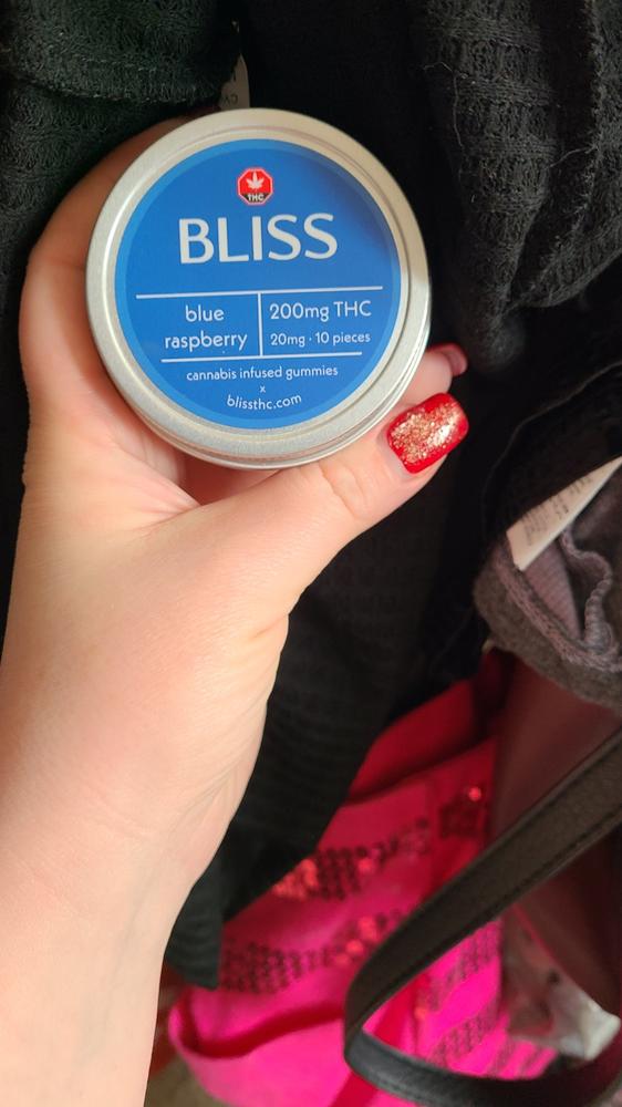 Bliss Edibles 200mg THC - Blue Raspberry - Customer Photo From Melissa Heron