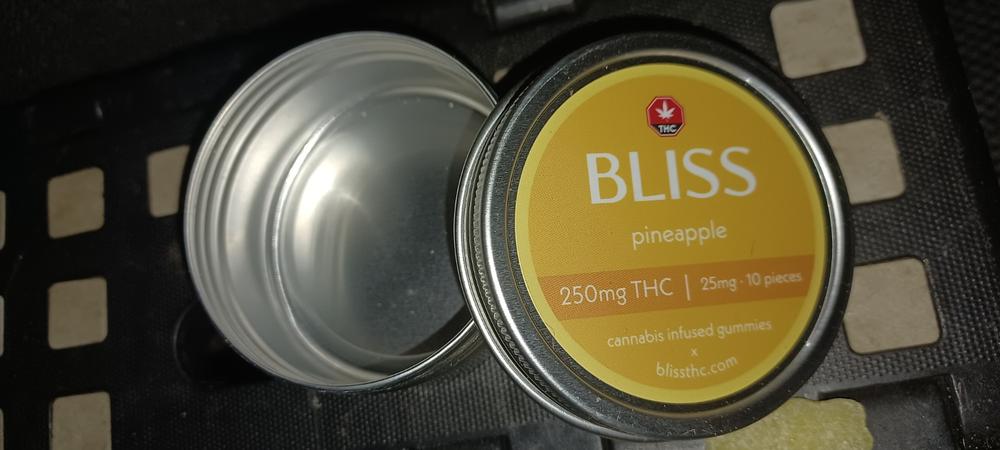 Bliss Edibles 250mg THC - Pineapple - Customer Photo From Thomas Omura
