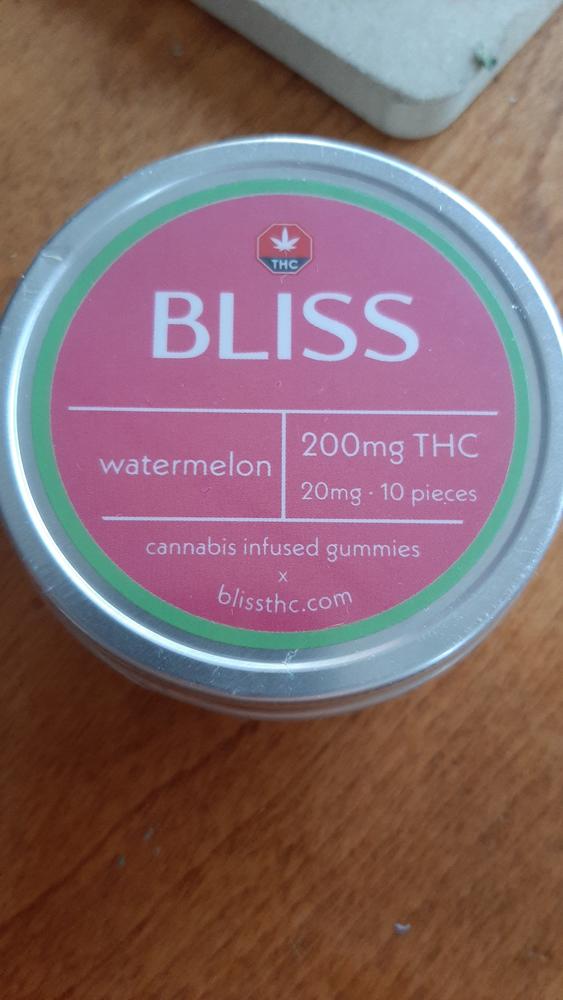Bliss Edibles 200mg THC - Watermelon - Customer Photo From Annie 