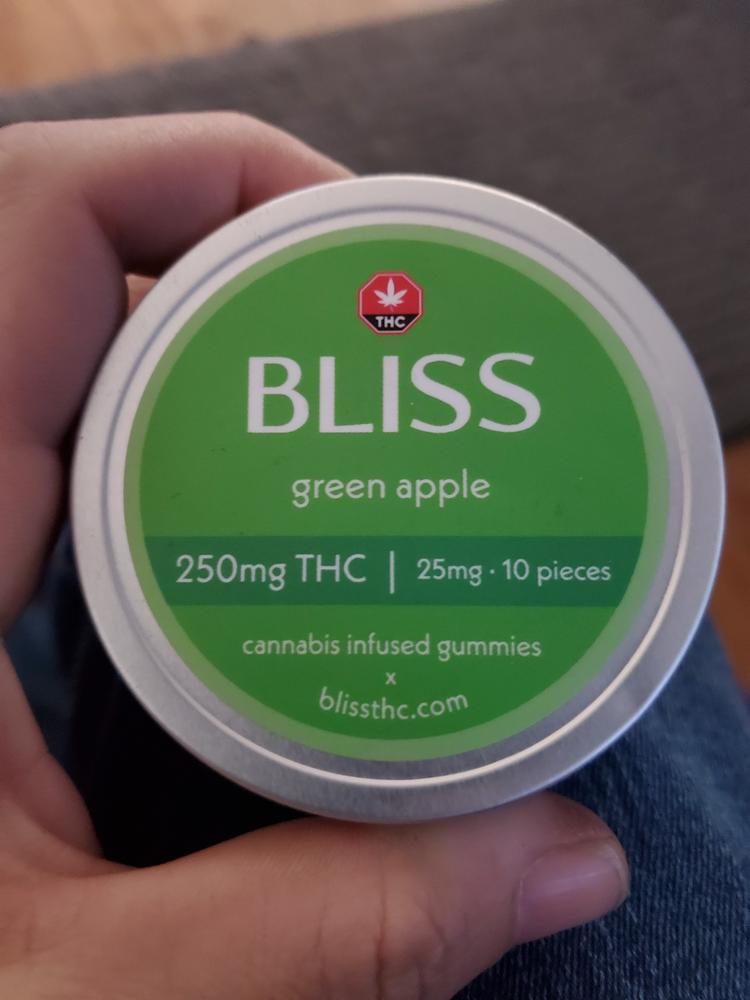 Bliss Edibles 250mg THC - Green Apple - Customer Photo From Marco Levesque