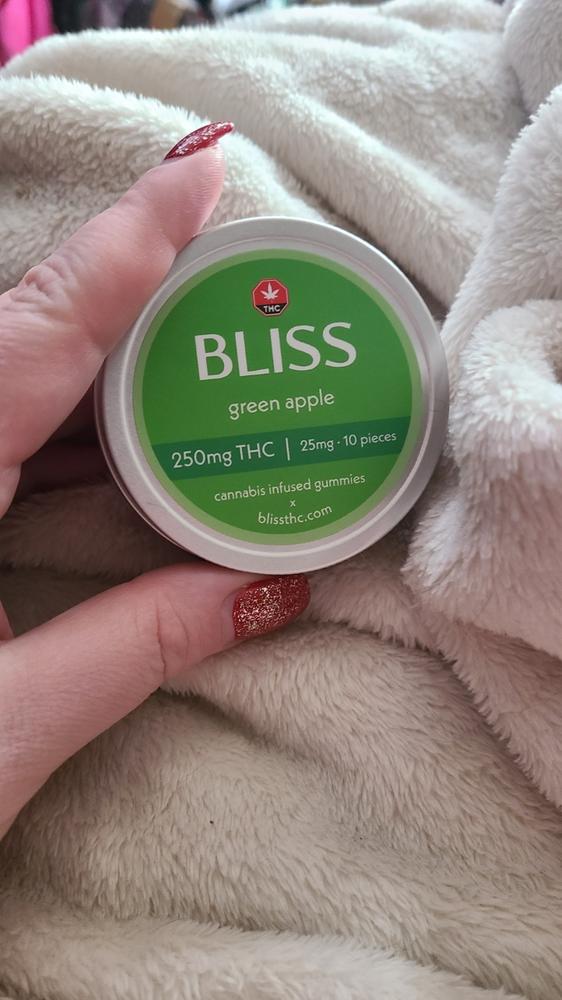 Bliss Edibles 250mg THC - Green Apple - Customer Photo From Melissa Heron