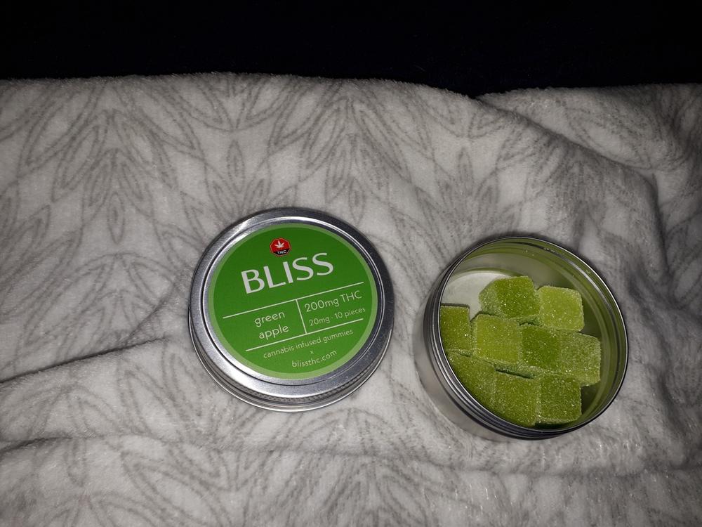 Bliss Edibles 200mg THC - Green Apple - Customer Photo From Kim Brown