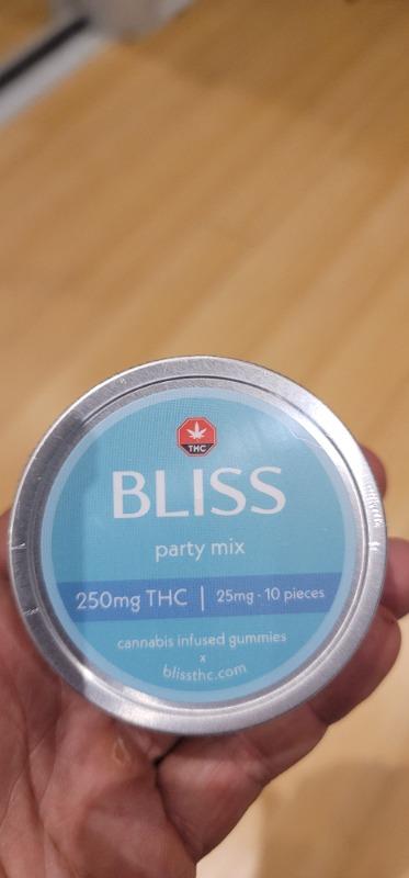Bliss Edibles 250mg THC - Party Mix - Customer Photo From Ian Matteau