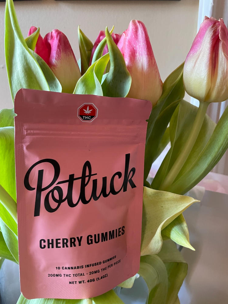 Potluck Edibles 200mg THC Gummies - Cherry - Customer Photo From kelley edwards