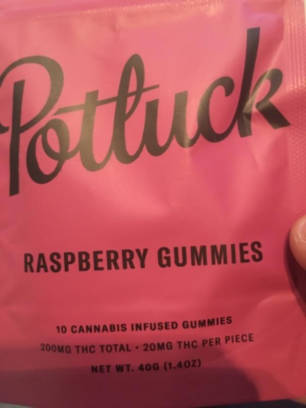 Potluck Edibles 200mg THC Gummies - Raspberry - Customer Photo From pascal st-arnaud