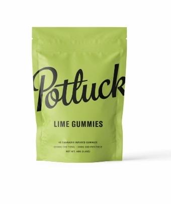 Potluck Edibles 200mg CBD Gummies - Lime - Customer Photo From Jody Galbraith