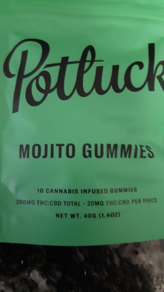 Potluck Edibles 200mg 1:1 THC/CBD Gummies - Mojito - Customer Photo From Ann Stevenson