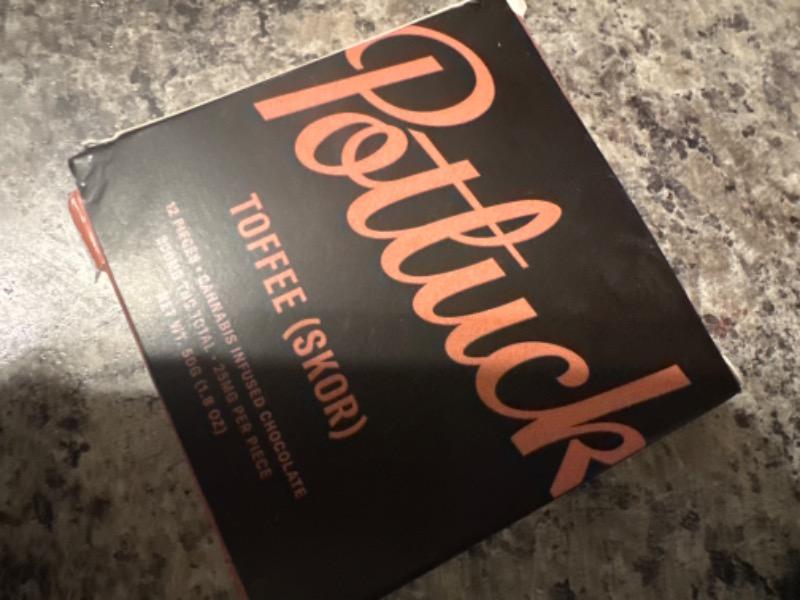 Potluck Edibles 300mg THC Chocolate - Toffee (Skor) - Customer Photo From Caitlin Storos
