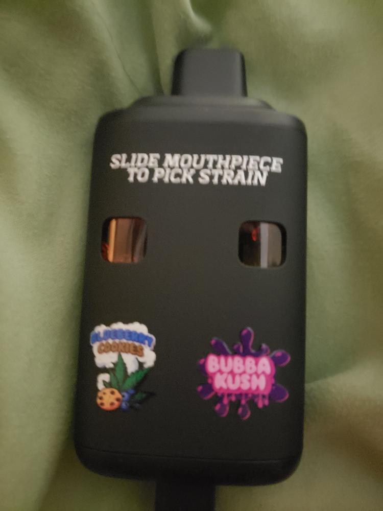 Straight Goods Supply Co. 6 Gram Dual Chamber Disposable Vapes – Blueberry Cookies + Bubba Kush THC Distillate - Customer Photo From Bigman316.