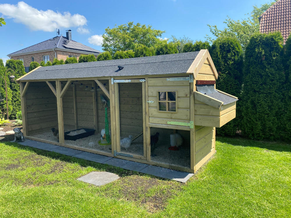 Kippenhok Evan 393 x 95 x 148 cm - Customer Photo From Juliane Adler