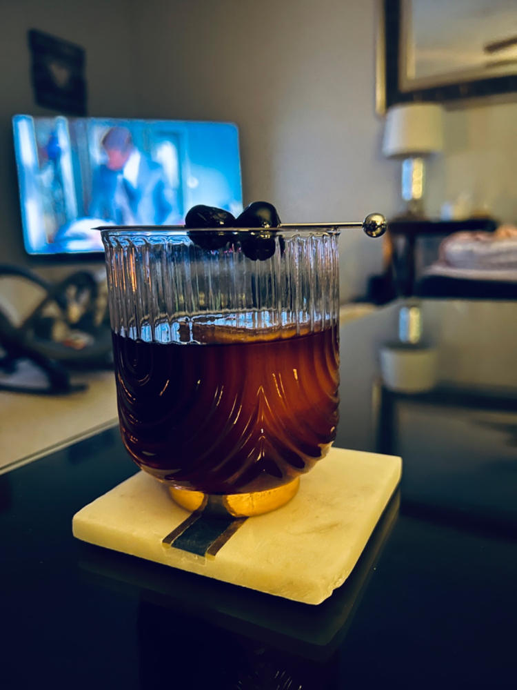 Viski Gatsby Highball Glass, Vintage Cocktail Glasses, Art Deco Drink  Tumbler, Glassware Gift Set, Set of 2, 15oz