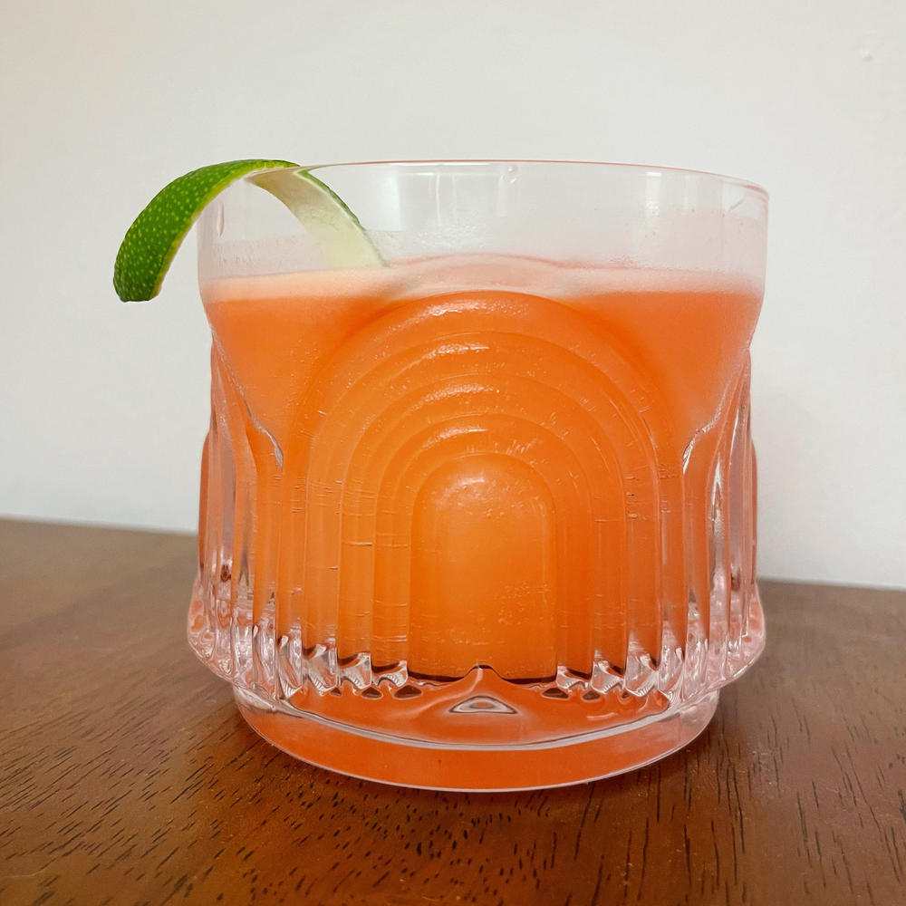 Viski Beau Highball Glasses - Vintage Drinking Glasses for Cocktails or  Water - Art Deco Glassware Arch Design - Set of 4