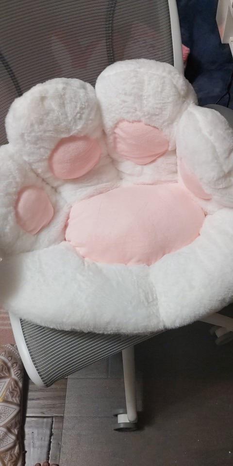 DOBUONO Cat Paw Cushion Kawaii Office Desk Chair Cushion Comfy Plush Cat  Paw Sha