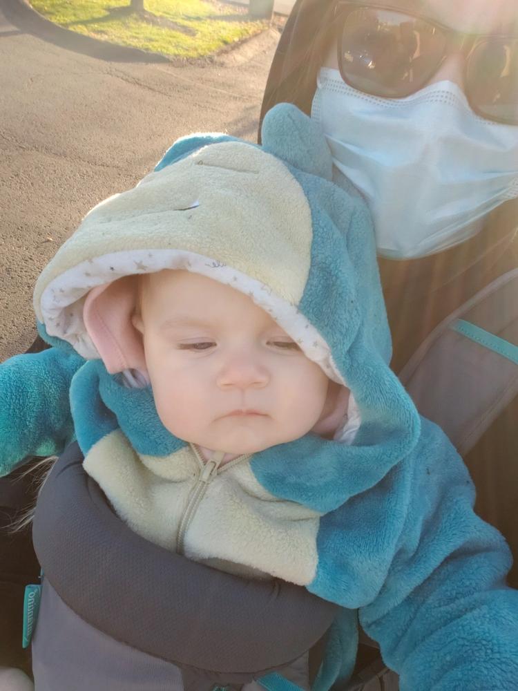 Snorlax Hooded Onesie (with Slip-On Paws) - Customer Photo From Courtney Rossi