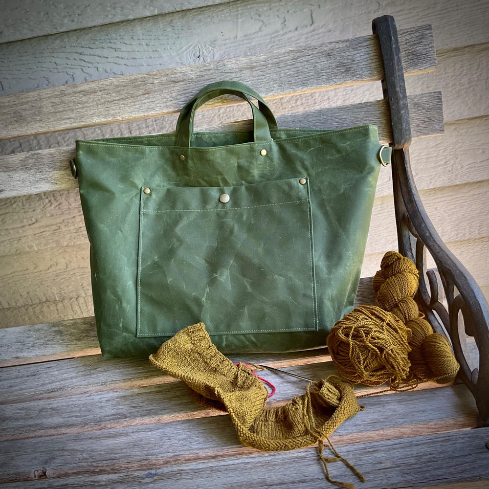 12 oz Spring Green Waxed Canvas - Customer Photo From Christiane Winter