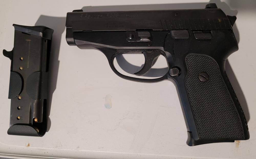 SnagMag concealed magazine holster designed for carry in the left pocket for right handed shooters - Sig Sauer P239 9mm 8-Round - Customer Photo From Thomas Burns