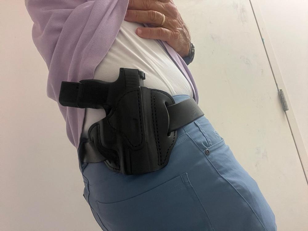 BHC– Open Top Belt Holster for Small and Micro-Frame Firearms - Customer Photo From Damon Pope