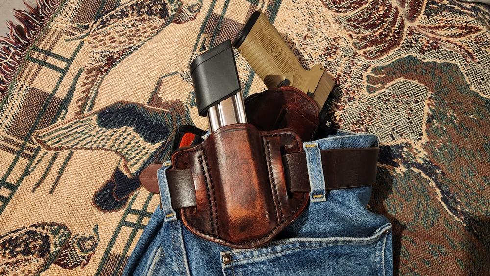 Gun Belt 01 - Made with American Heavy Native Steerhide - Customer Photo From Jack Alexander