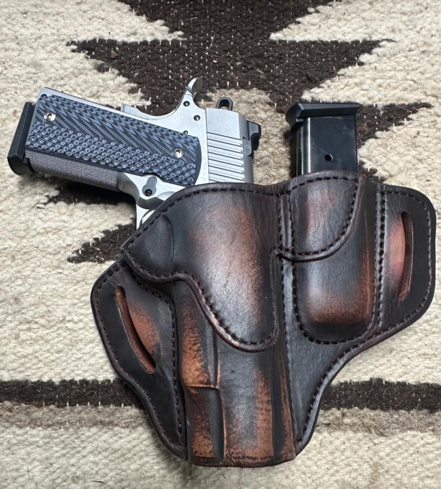 BH1M1 – Combo 1911 Belt Holster with Mag - Customer Photo From Rick Welch