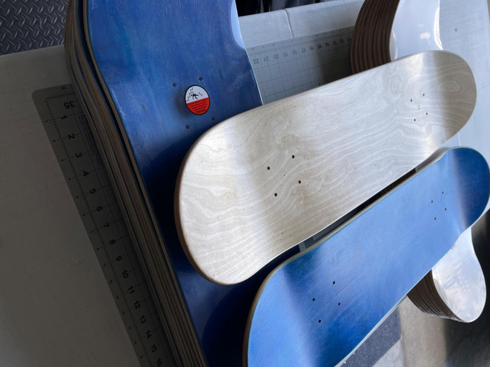 Pack of 10 Blank Skateboard Decks | 7.75, 8.0, 8.25, 8.5 - Customer Photo From Nick Deweese