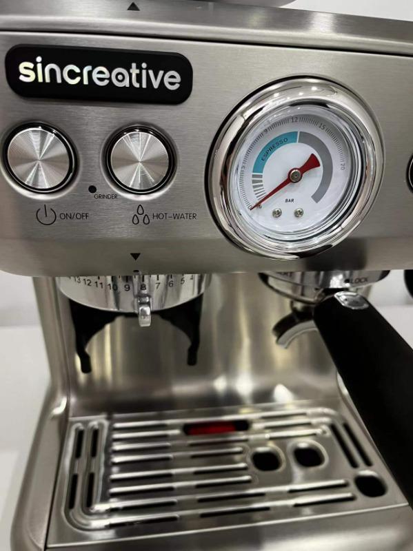 Sincreative CM5700™ 20-Bar All-in-One Espresso Machine with Grinder an