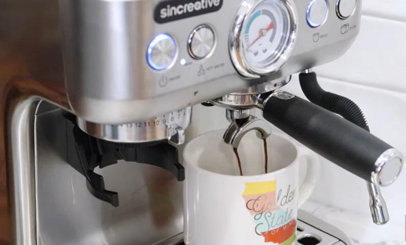 Sincreative CM5700™ All-in-One Semi-Automatic Espresso Machine with Grinder  & Steam Wand