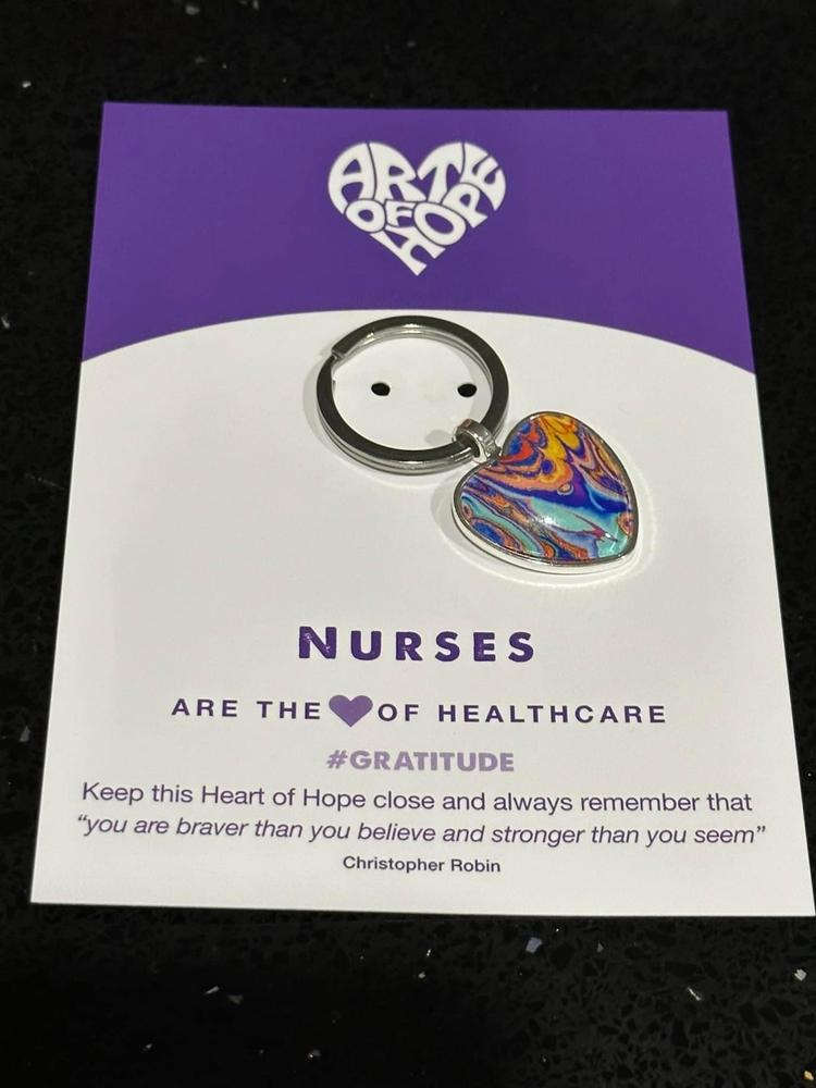HEART FOR A NURSE - A HEART IN VARIEGATED COLOURS - Customer Photo From Cathy F.