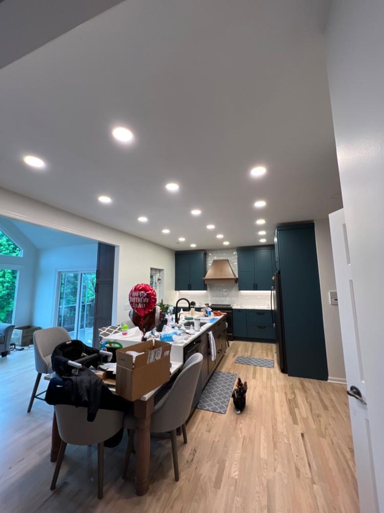 Recessed LED Lighting, 6 Inch, Slim, Wafer Thin, Smooth Trim, 850 Lumens - Customer Photo From Daniel Boord