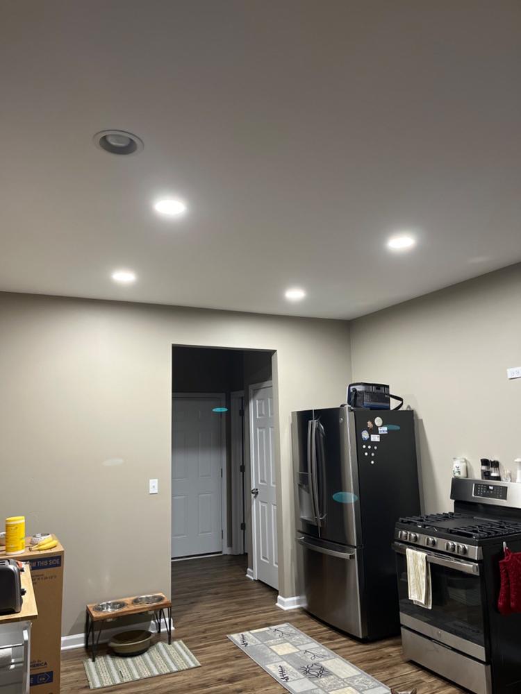 Recessed LED Lighting, 6 Inch, Slim, Wafer Thin, Baffle Trim, 850 Lumens - Customer Photo From Ian Gates