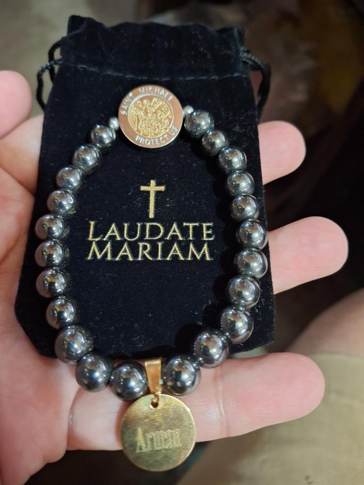 Personalized St Michael Bracelet - Customer Photo From Anonuevo Armando Cresencio jr.