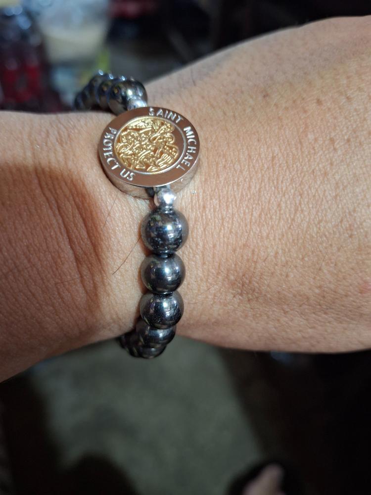 Personalized St Michael Bracelet - Customer Photo From Anonuevo Armando Cresencio jr.