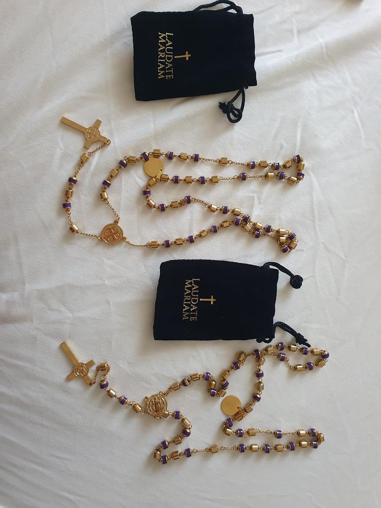 Personalized St Benedict Rosary - Customer Photo From Miylene