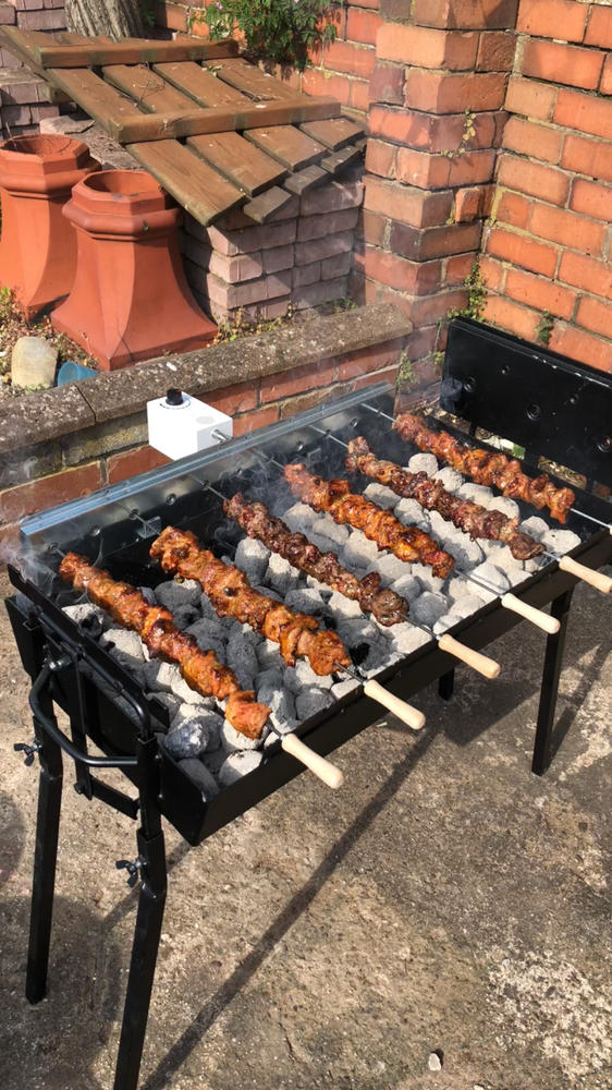 Modern Greek Cypriot Foukou Rotisserie Charcoal Large BBQ in Black - Customer Photo From Jonathan Coupe