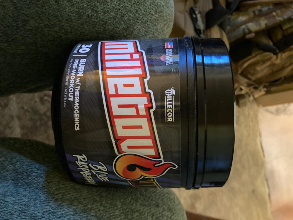 MILLETOV-Burn Pre-Workout + Thermogenics - Blue Raspberry - Customer Photo From Larry Bromback
