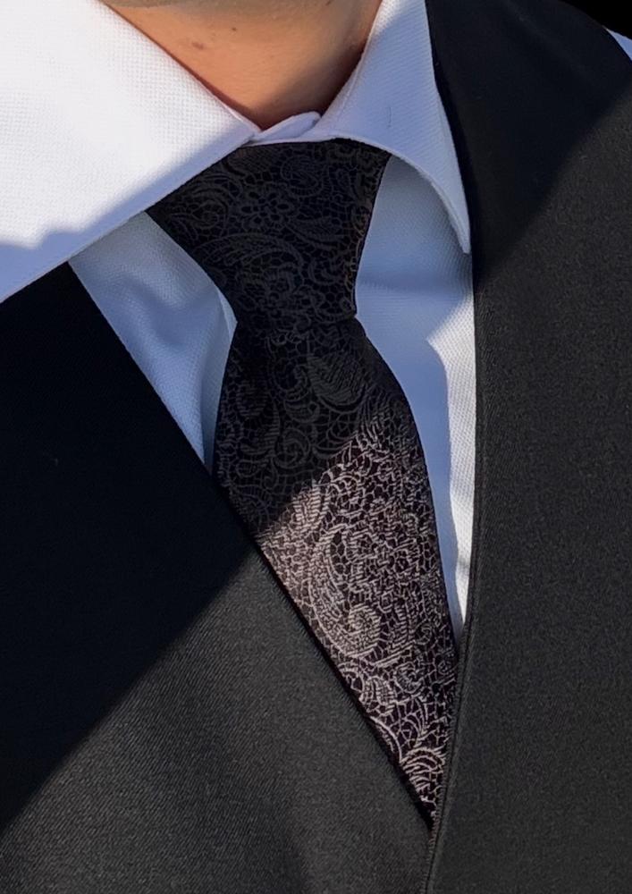 paisley tie black