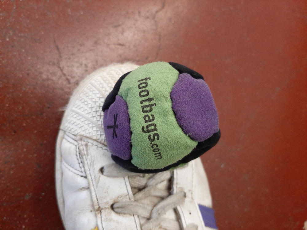 Whirl 6 Panel Metal Filled Footbag - Customer Photo From Greg M.