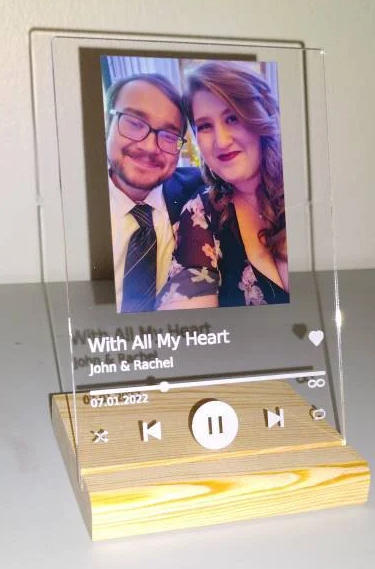 Personalised Song Plaque Playlist Streaming Service Custom Album Art Gift