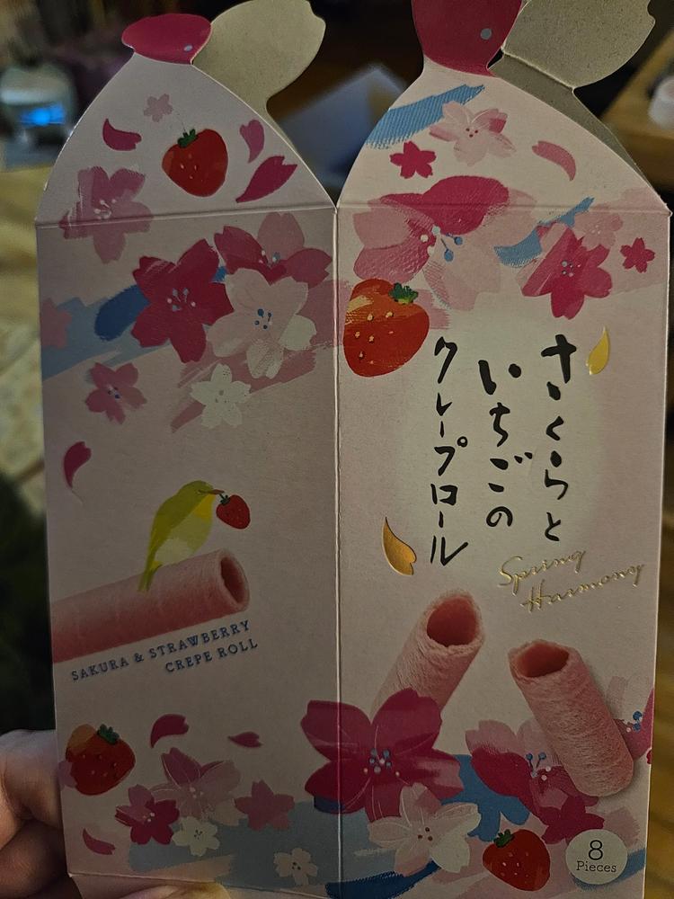Sakura Strawberry Crepe Roll - Customer Photo From Helen Griffiths