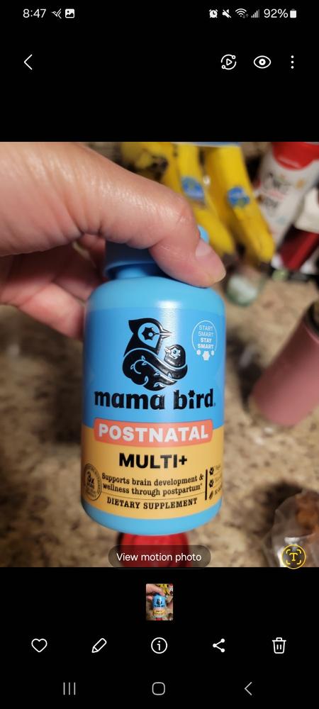 Mama Bird Postnatal Multi+ - Customer Photo From Jenny Gonzales