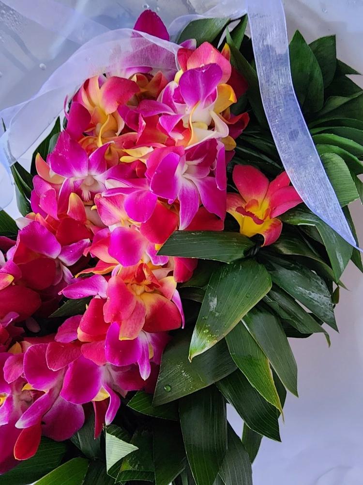 Ti Maile Lei with Orchids - Customer Photo From Caroline Batalon