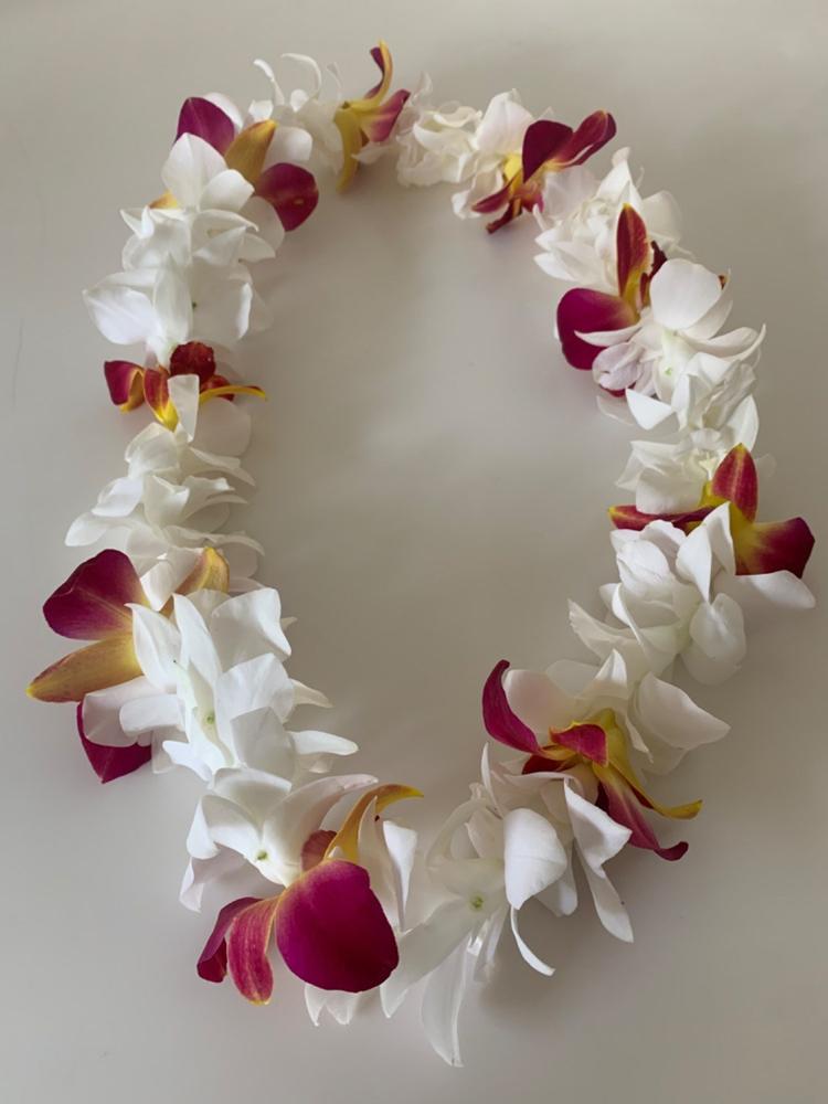 Single Orchid Trace Orchid Lei (Made to Order) - Customer Photo From KATHRYN HIGA