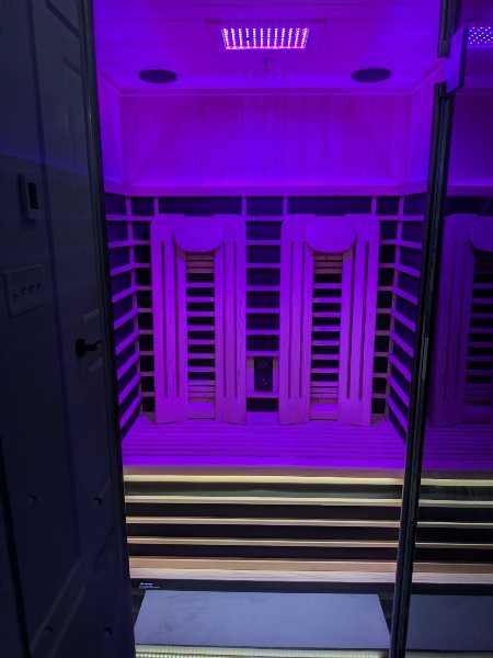 Sun Home Eclipse™ 2-Person Indoor Red Light & Full-Spectrum Infrared Sauna - Customer Photo From