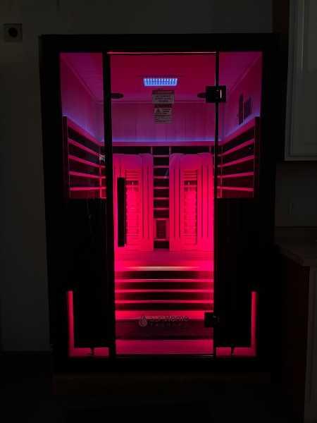 Sun Home Eclipse™ 2-Person Indoor Red Light & Full-Spectrum Infrared Sauna - Customer Photo From JORDAN MILBRATH